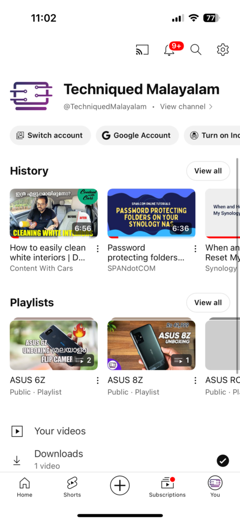 Delete YouTube Search and Watch History on iPhone